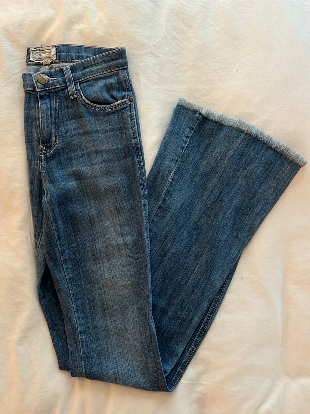 Current Elliot Raw-Hem Flare Jeans
